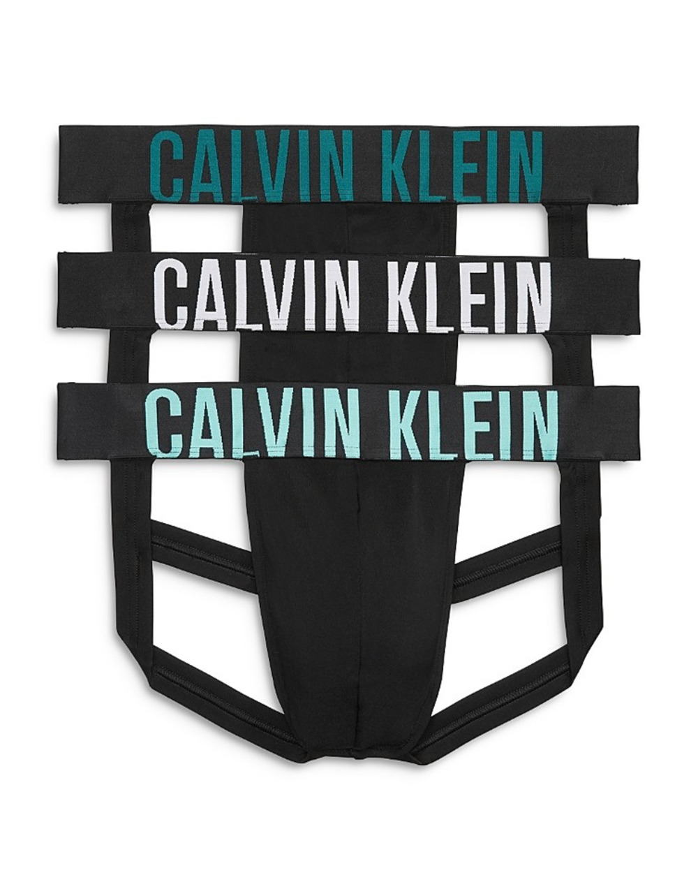 Calvin Klein Men Intense Power Jock Straps Pack of 3 Black Multi Size L